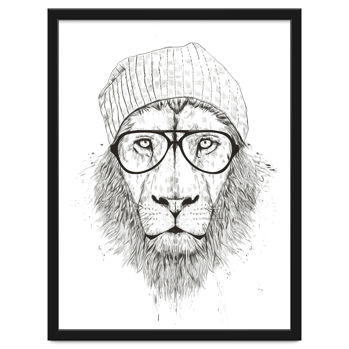 Cool Lion Bw