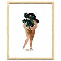 Nude With Plant