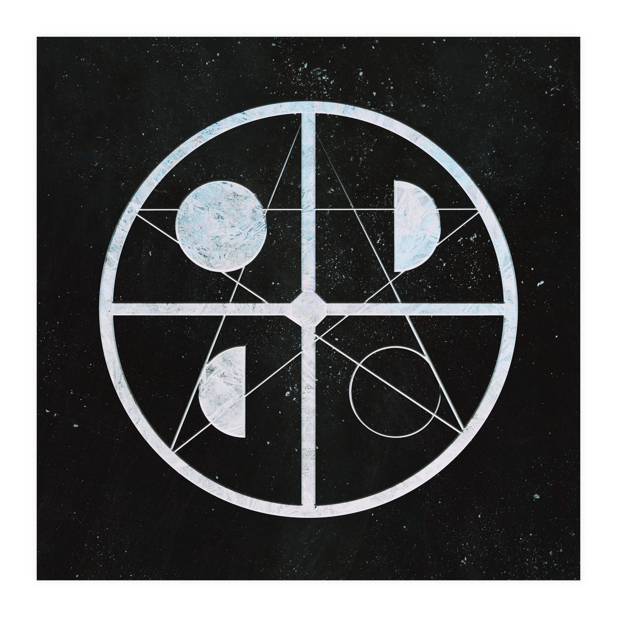 Pentagram moon phases (Print Only)