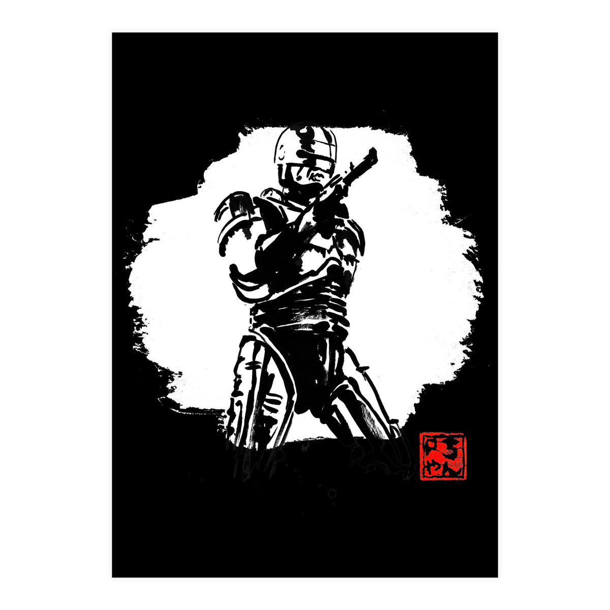 Robocop in white (Print Only)