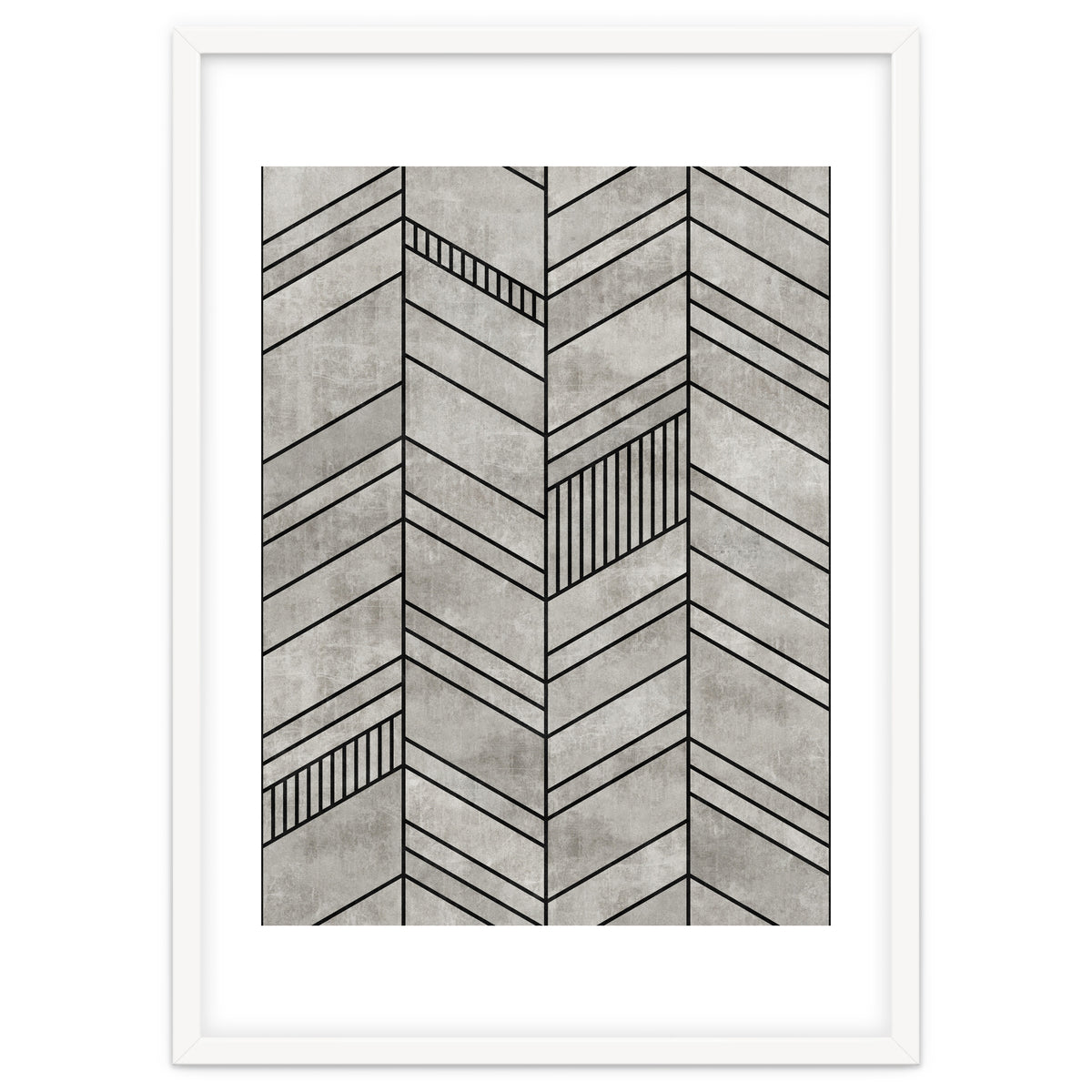 Concrete Chevron Pattern