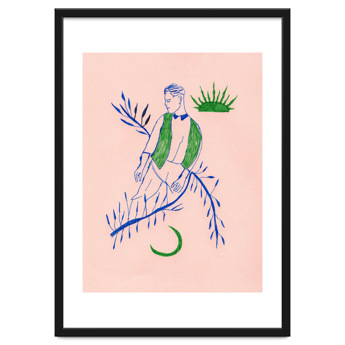 Green boy Midcentury