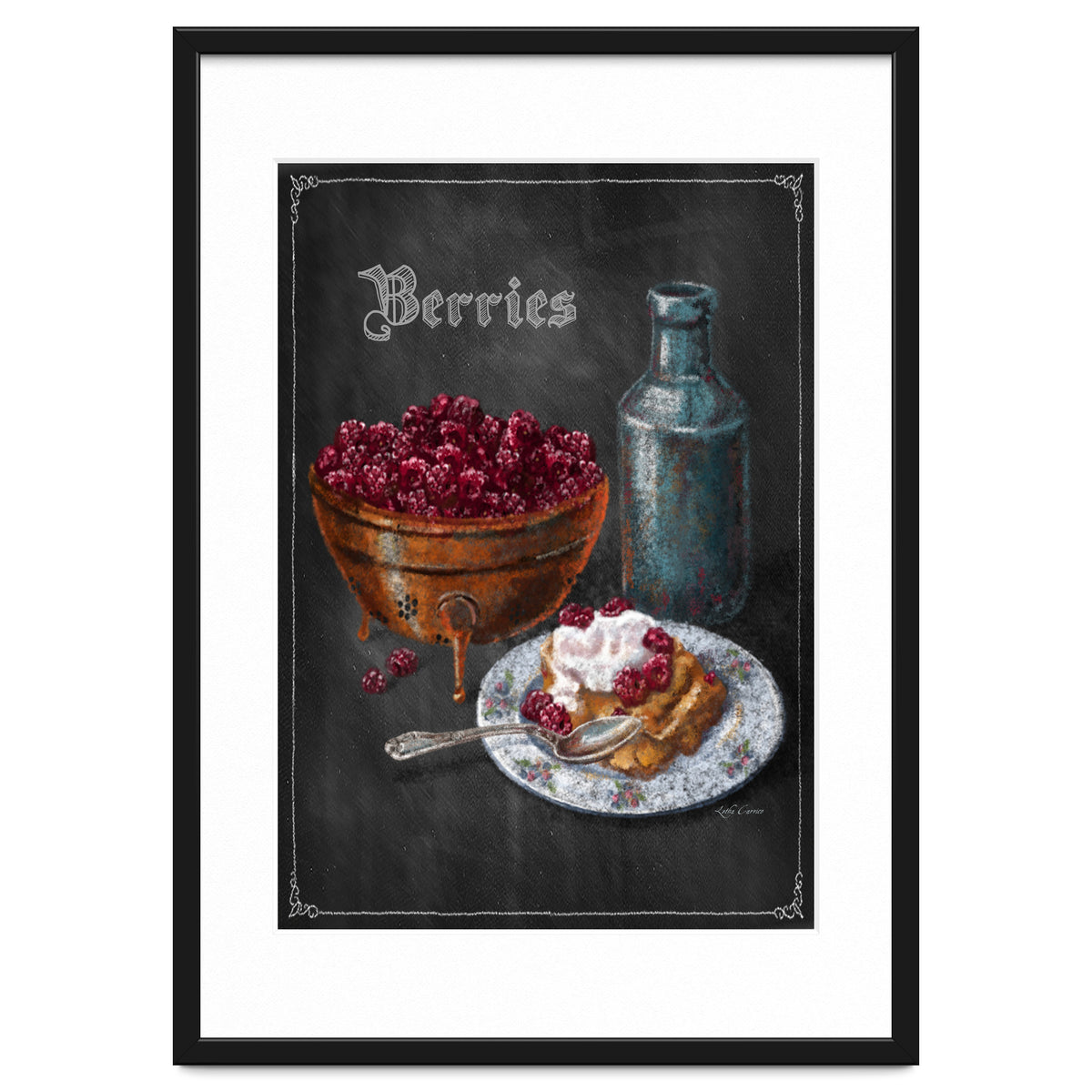 Berries Chalkboard Art