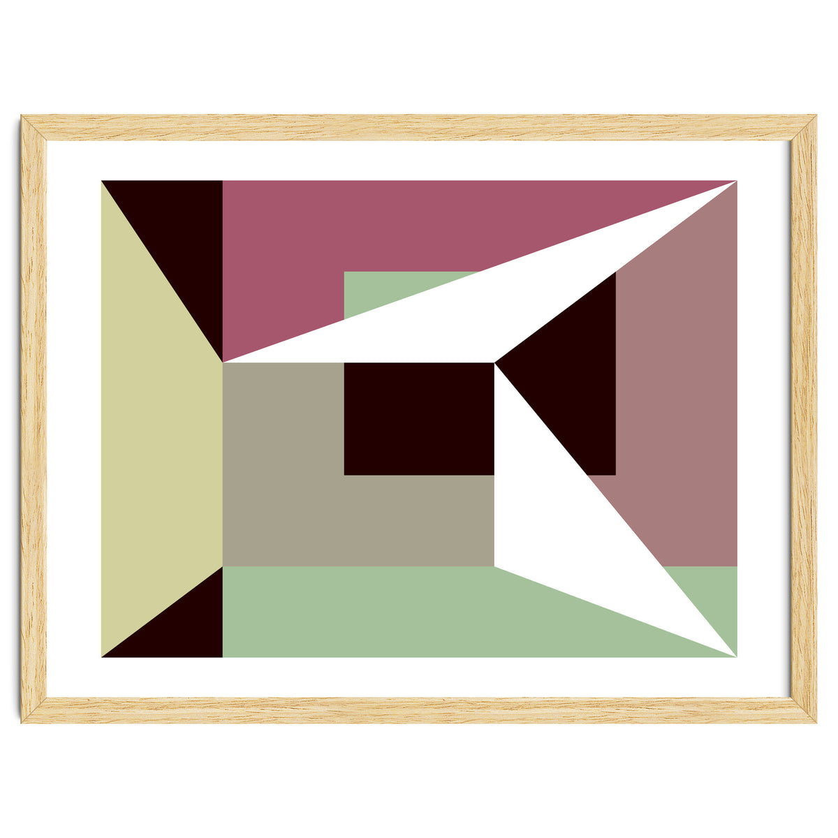 Geometric Shapes No. 26 - green & purple