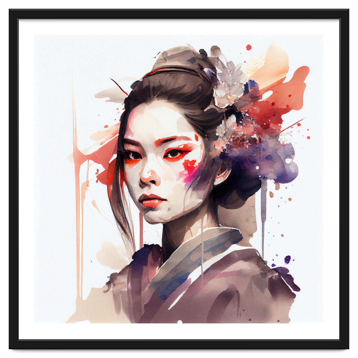 Watercolor Modern Geisha #7
