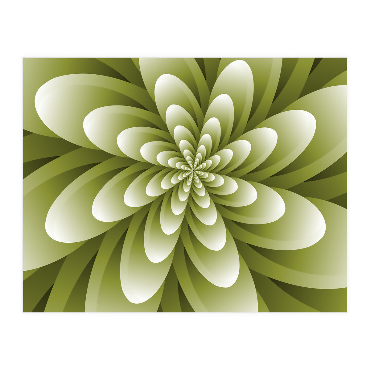 Abstract Optical Illusion Flower  (Print Only)