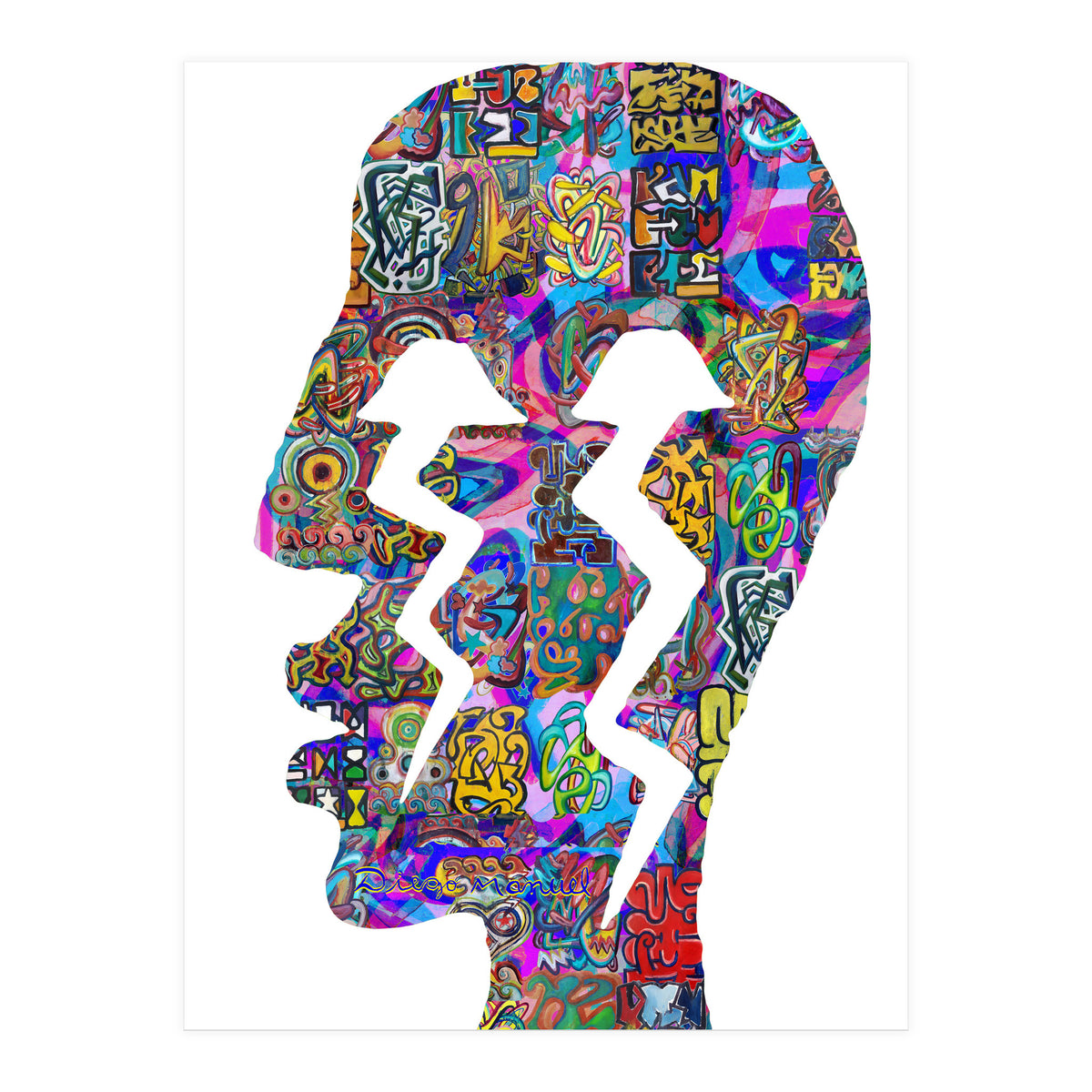 Perfil Con Rayos 2  (Print Only)