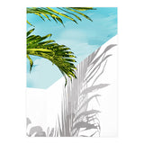 Palms In My Backyard, Tropical Greece Architecture Travel Painting, Summer Scenic Building  (Print Only) thumbnail
