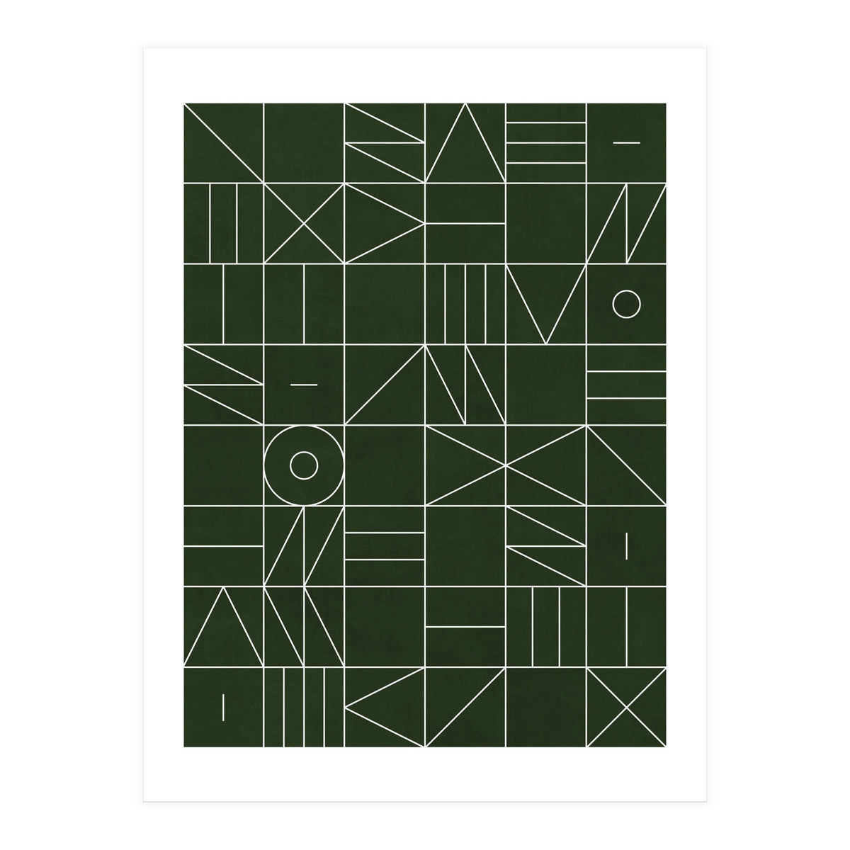 My Favorite Geometric Patterns No.6 - Deep Green (Print Only)