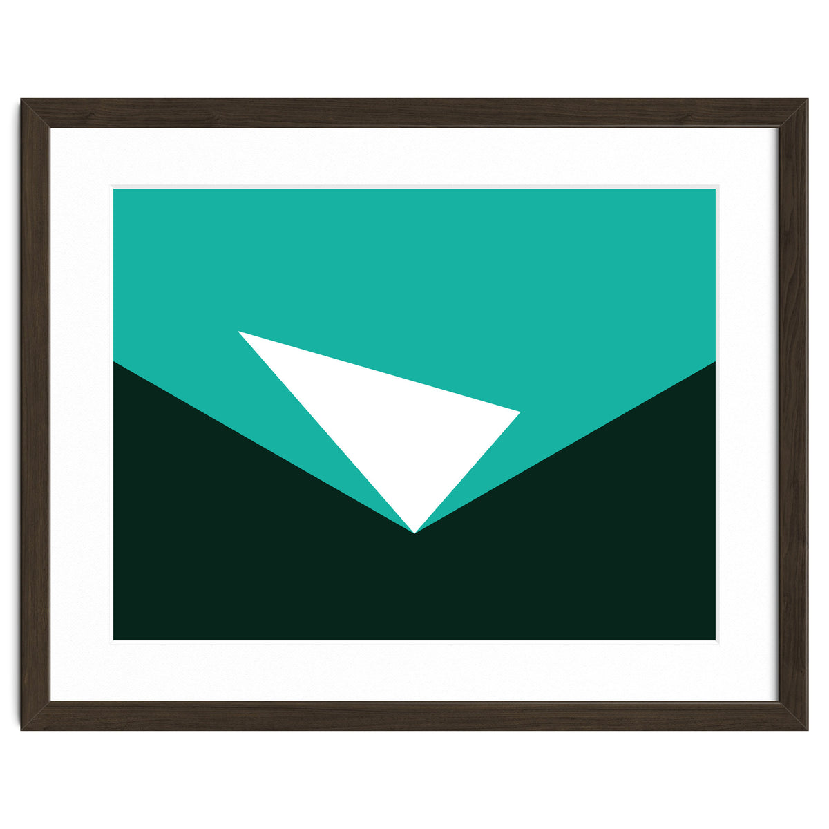 Geometric Shapes No. 57 - turquoise & black