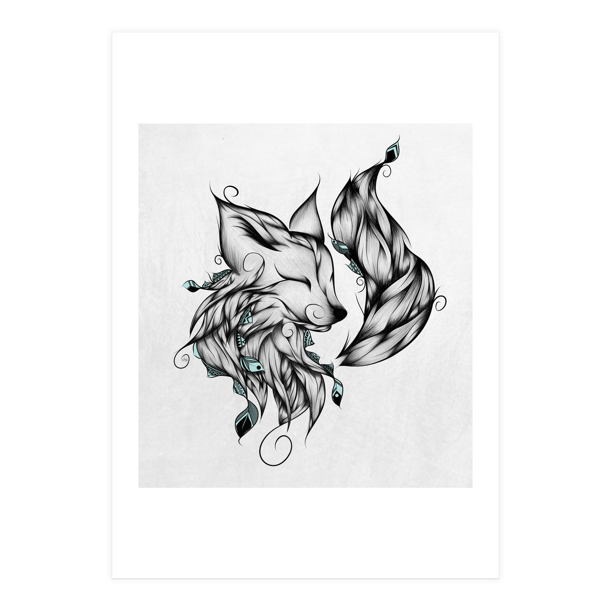 Fox B&w (Print Only)