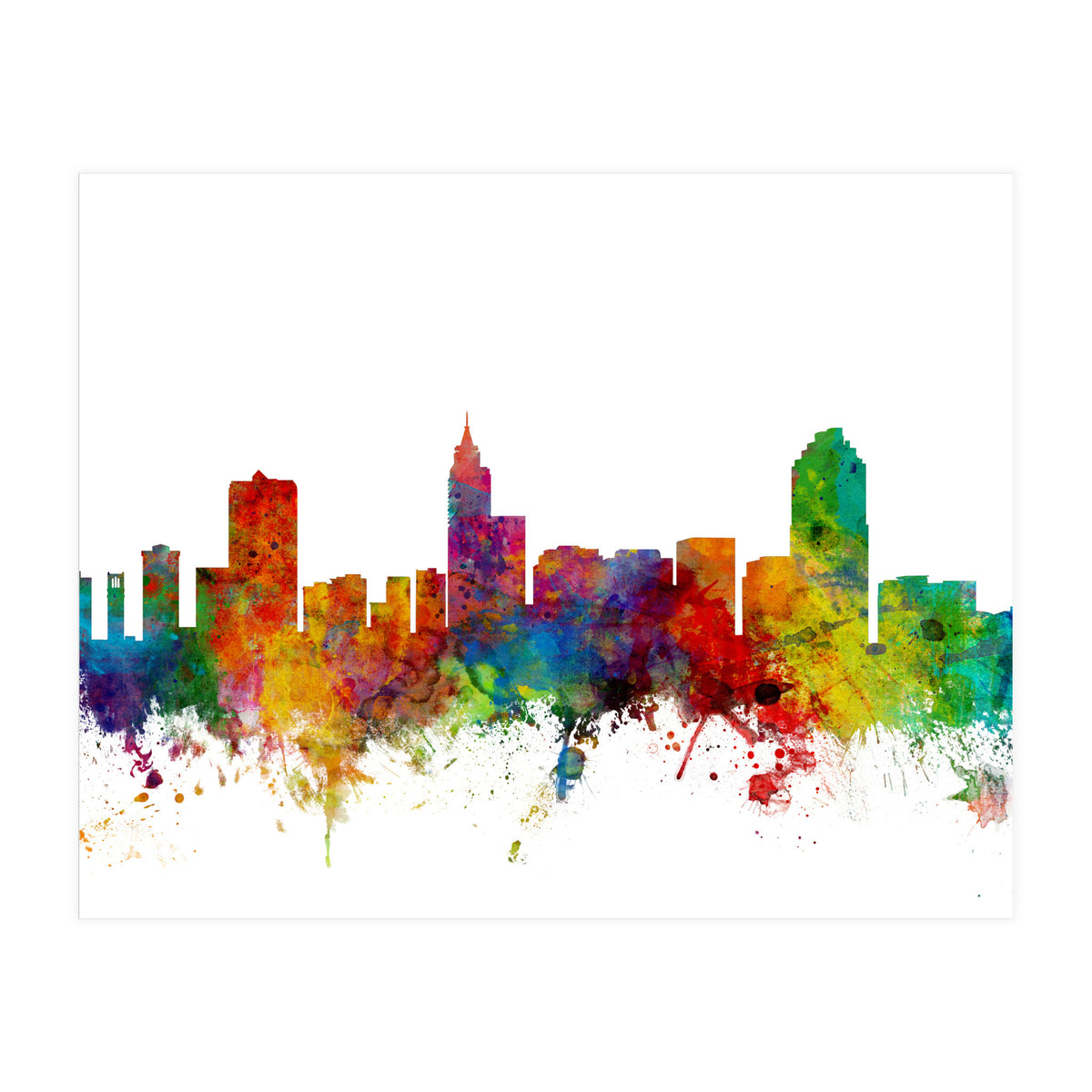 Raleigh North Carolina Skyline (Print Only)