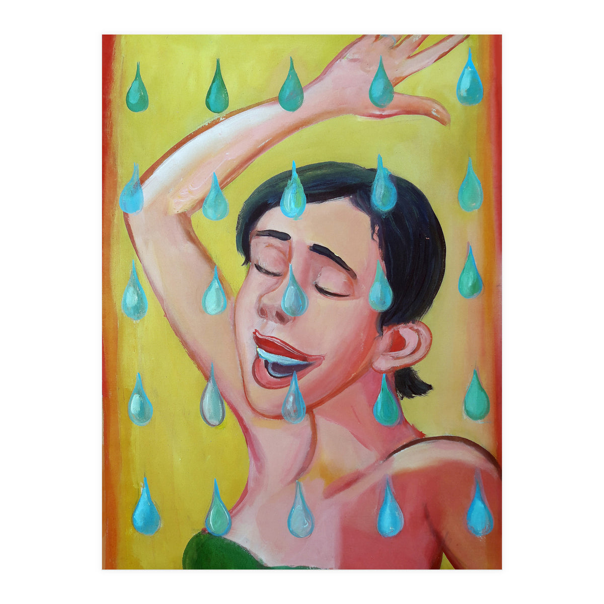 Chica Bajo La Lluvia (Print Only)