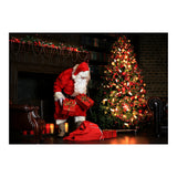 Santa Claus put his Christmas gift under the Xmas tree at midnight (Print Only) thumbnail