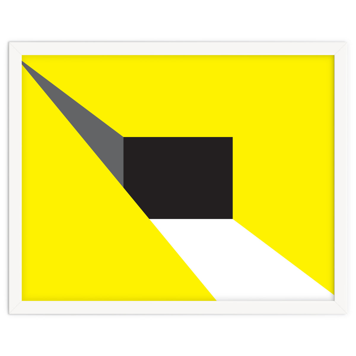 Geometric Shapes No. 20 - yellow, black & grey