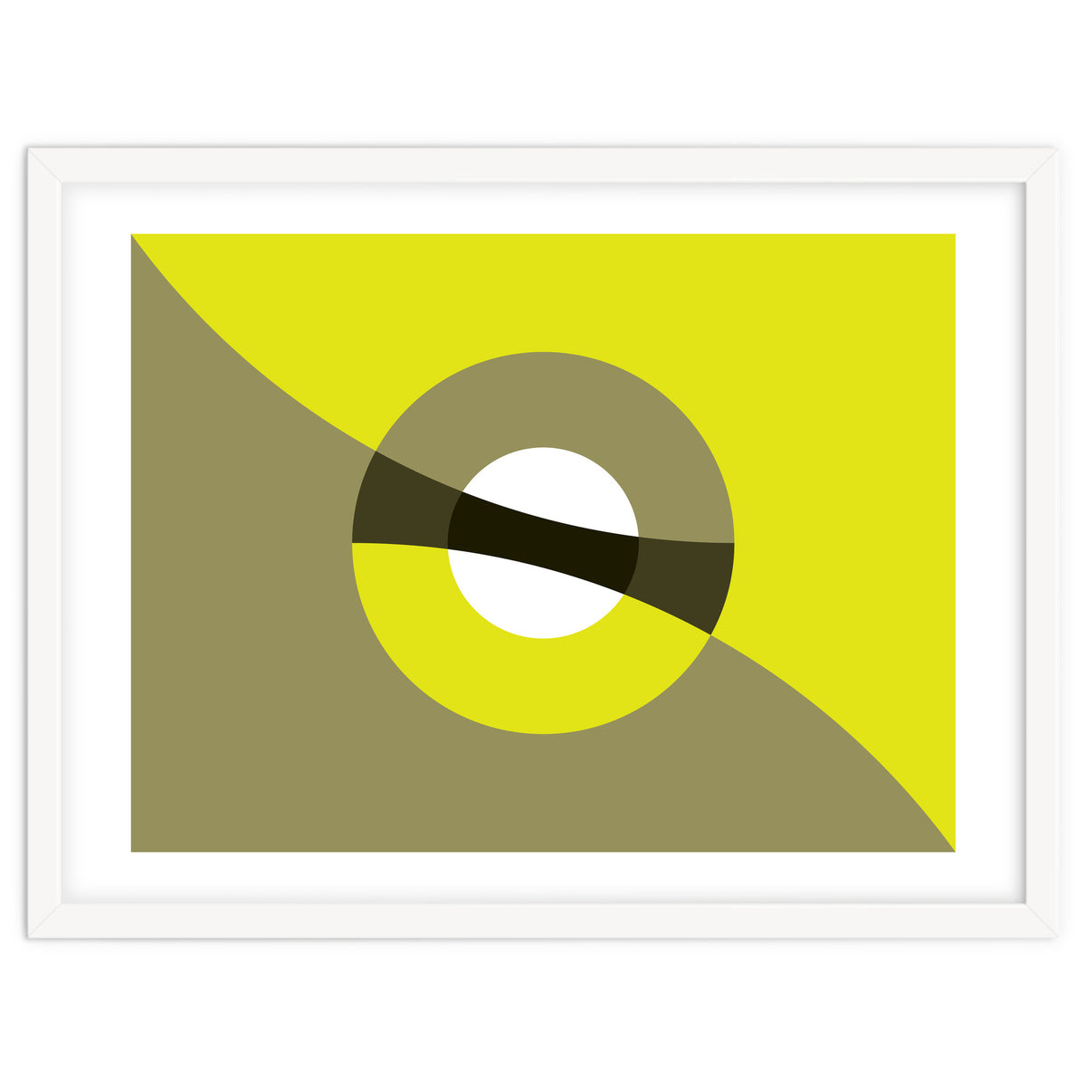 Geometric Shapes No. 44 -  mustard & beige