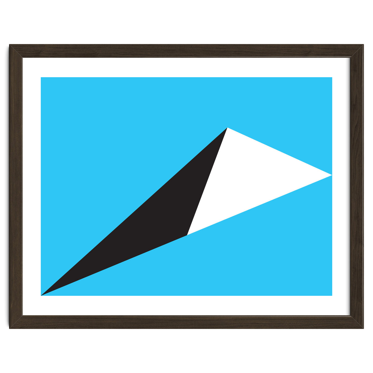 Geometric Shapes No. 70 - sky blue & black