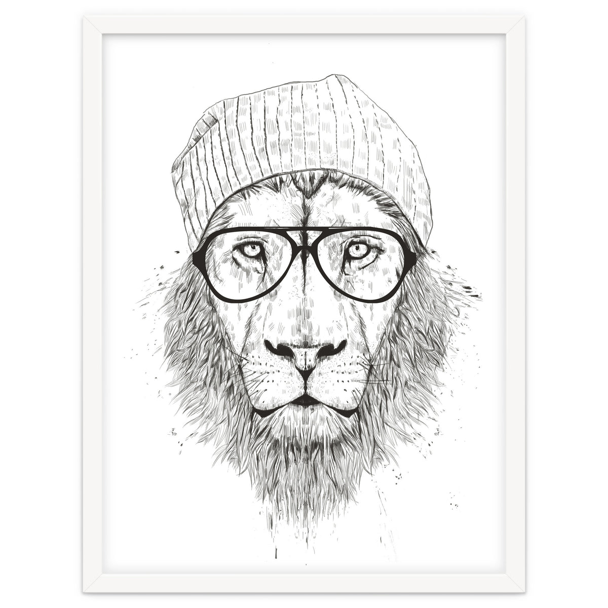 Cool Lion Bw