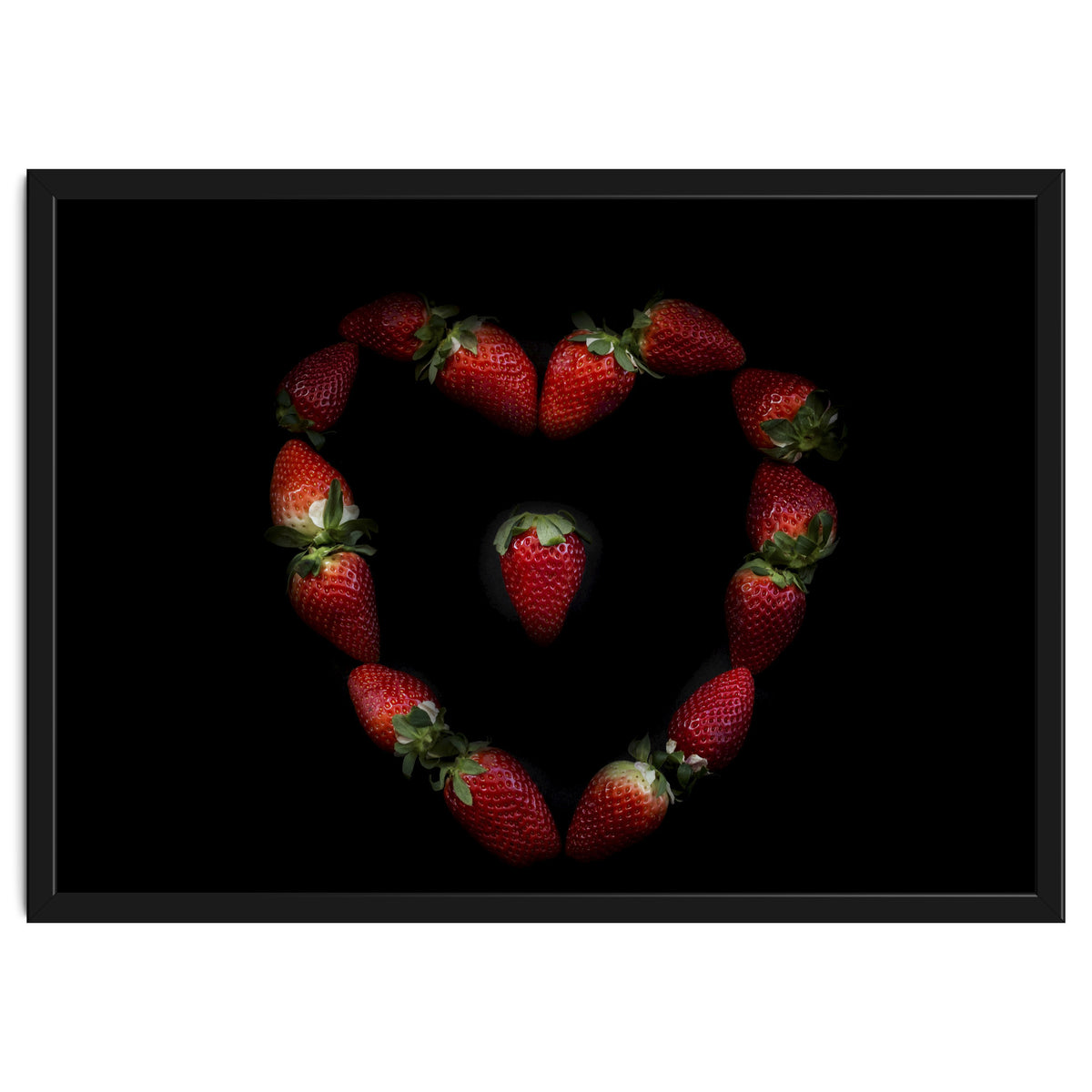 Heart of strawberries