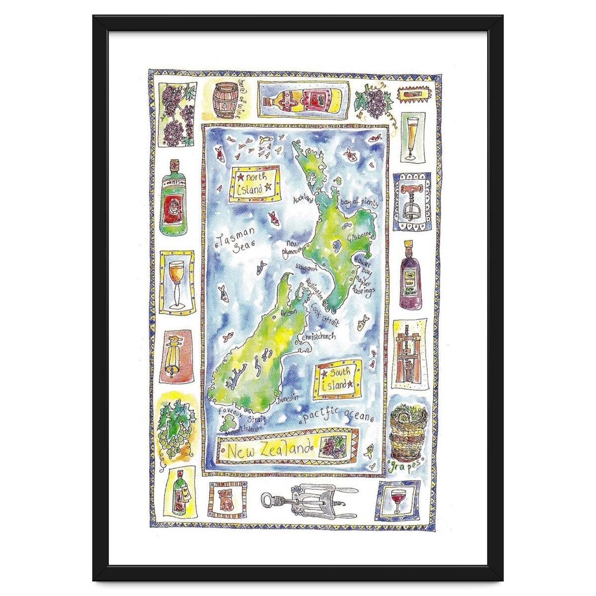 A wine map of New Zealand