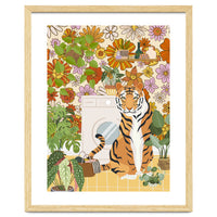 Tiger in Groovy Laundry Room