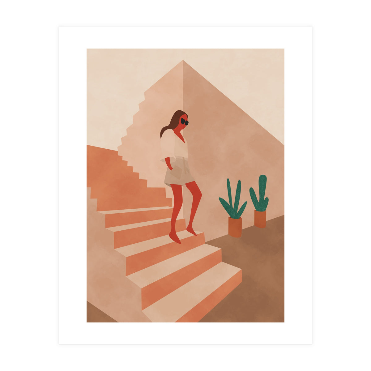 Abstract Tropical Boho Woman (Print Only)