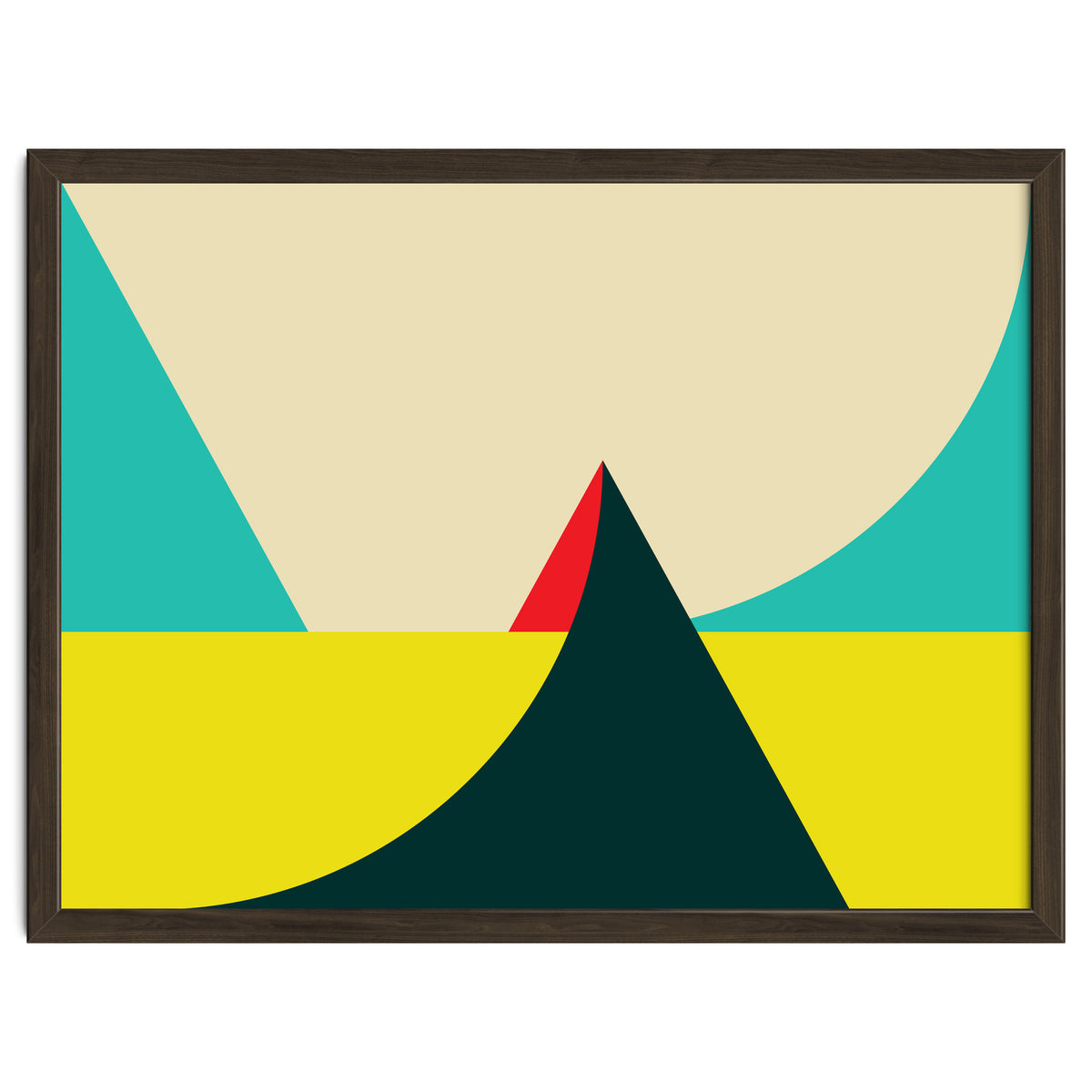 Geometric shapes No. 7 - yellow, turquoise, green & red