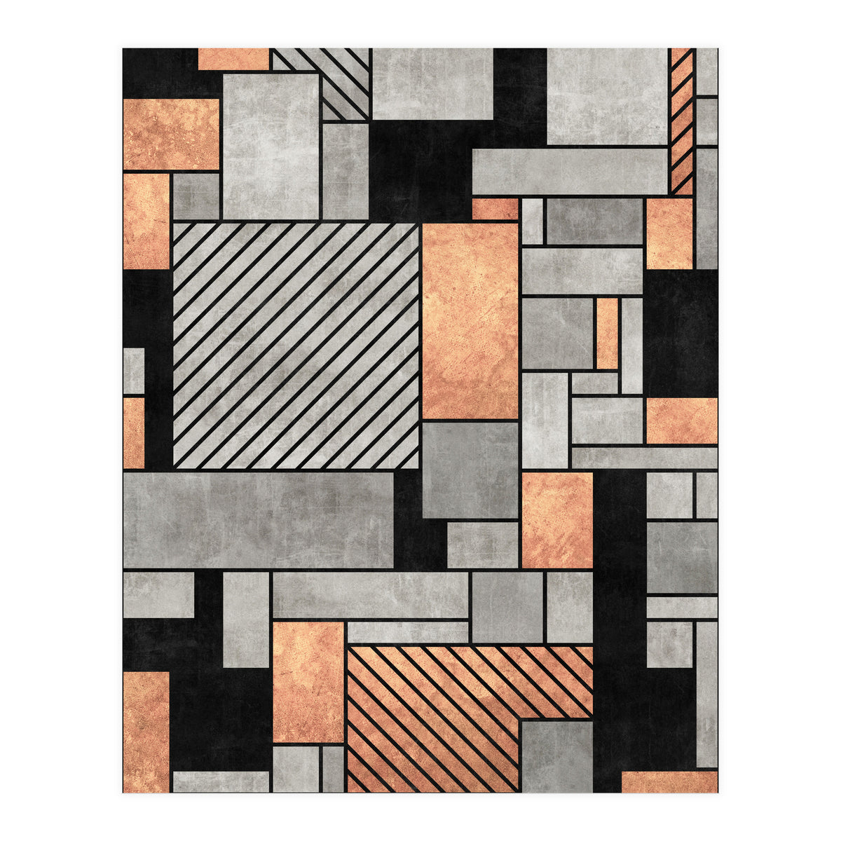 Random Pattern - Concrete and Copper (Print Only)