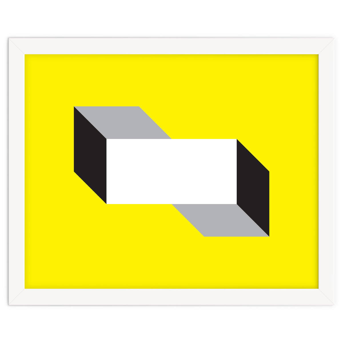 Geometric Shapes No. 50 - yellow, black & grey