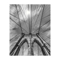 NEW YORK CITY Brooklyn Bridge in Detail | monochrome (Print Only)