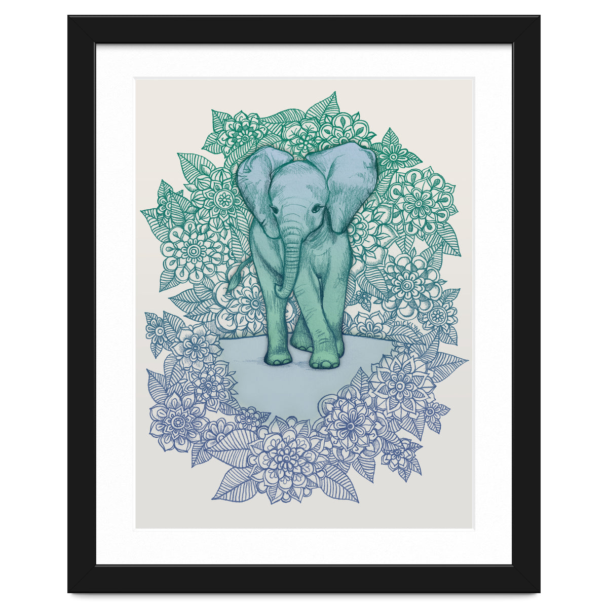 Emerald Elephant in the Lilac Evening