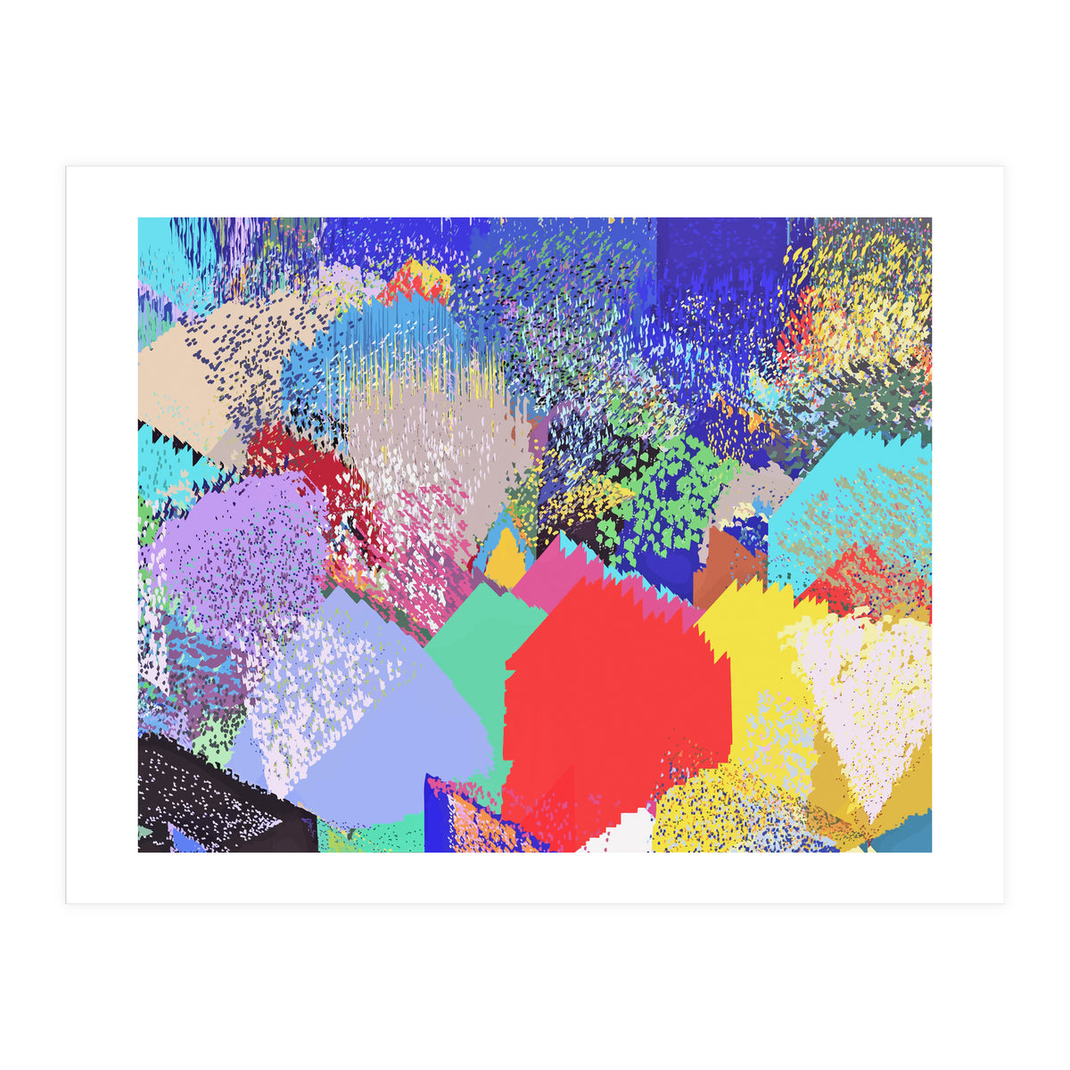 Modern Life, Abstract Contemporary Graphic Design, Eclectic Colorful Shapes (Print Only)