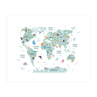 Animal World Map (Print Only)