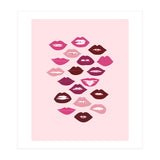 Lips Dark on Pink Background (Print Only) thumbnail