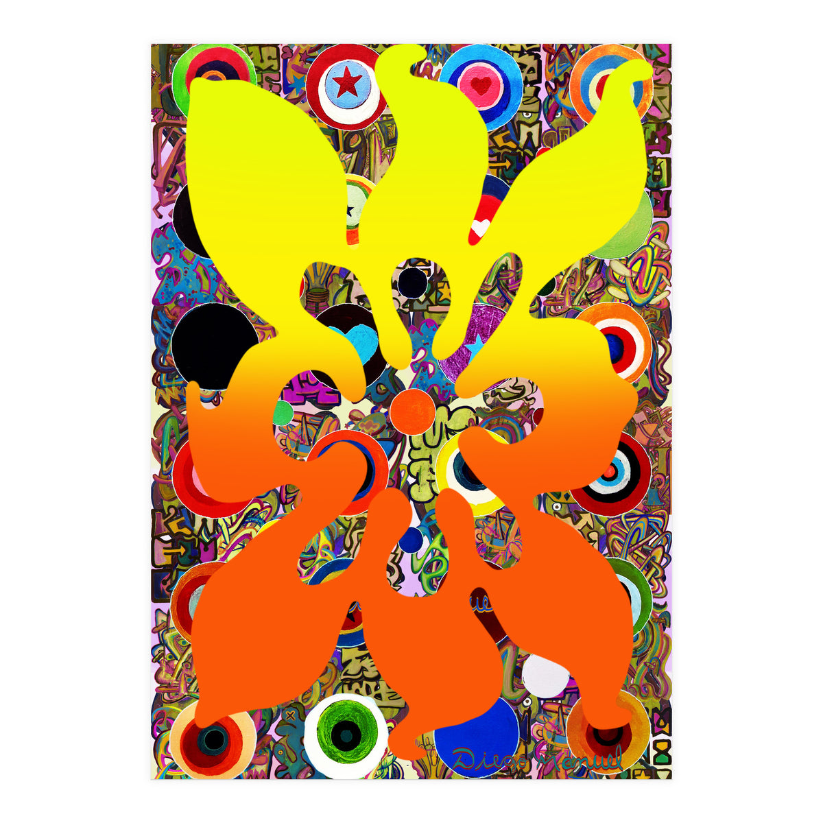 Fuego Y Graffiti 80 (Print Only)