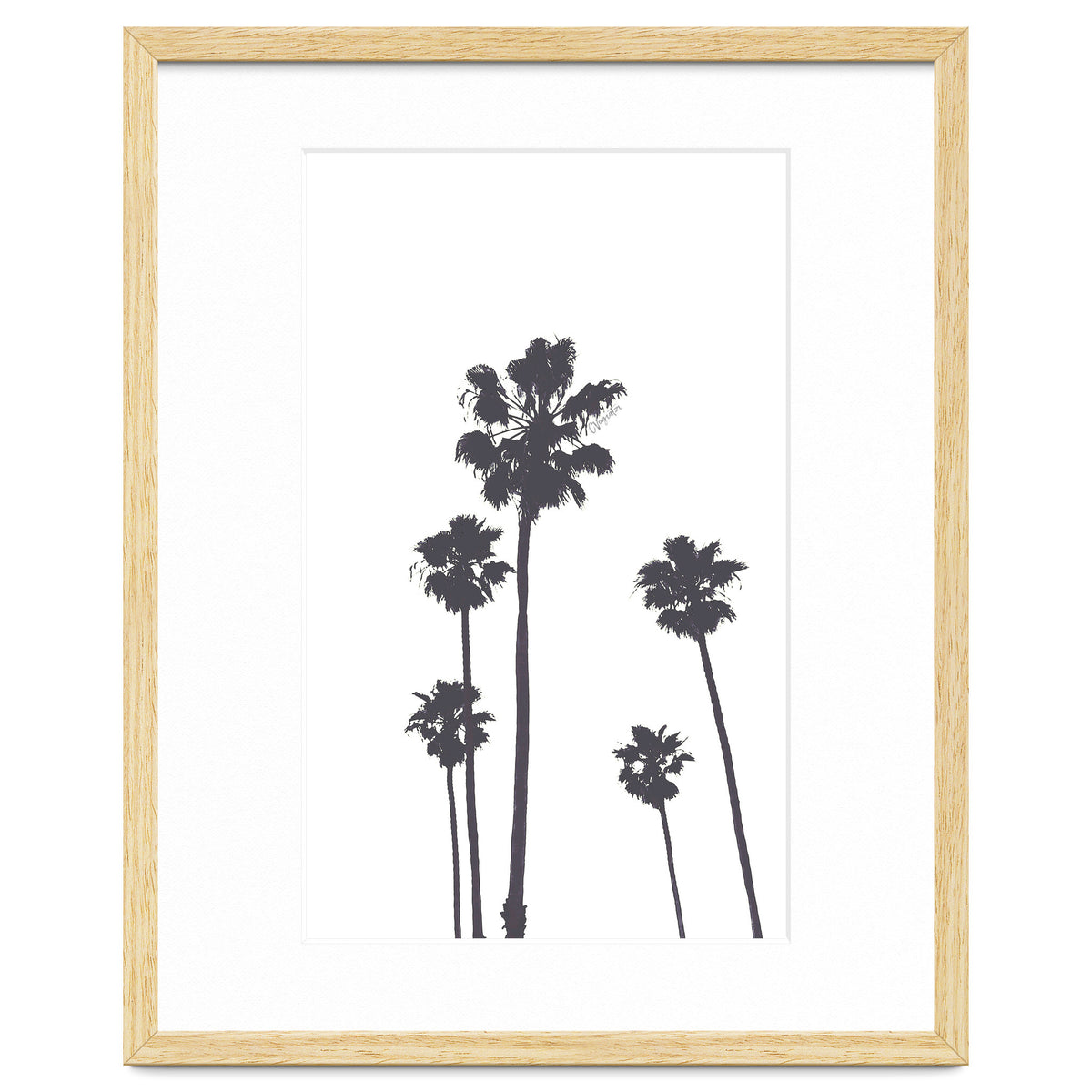 Palms & Sunset-Minimal B&W 2