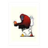 Orangutan on the Toilet, Funny Bathroom Humour (Print Only) thumbnail