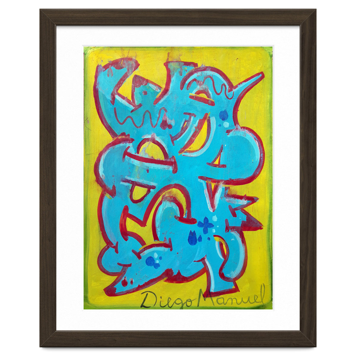 Forma Celeste Sobre Amarillo 3