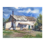 Country house. Watercolor painting art. (Print Only) thumbnail