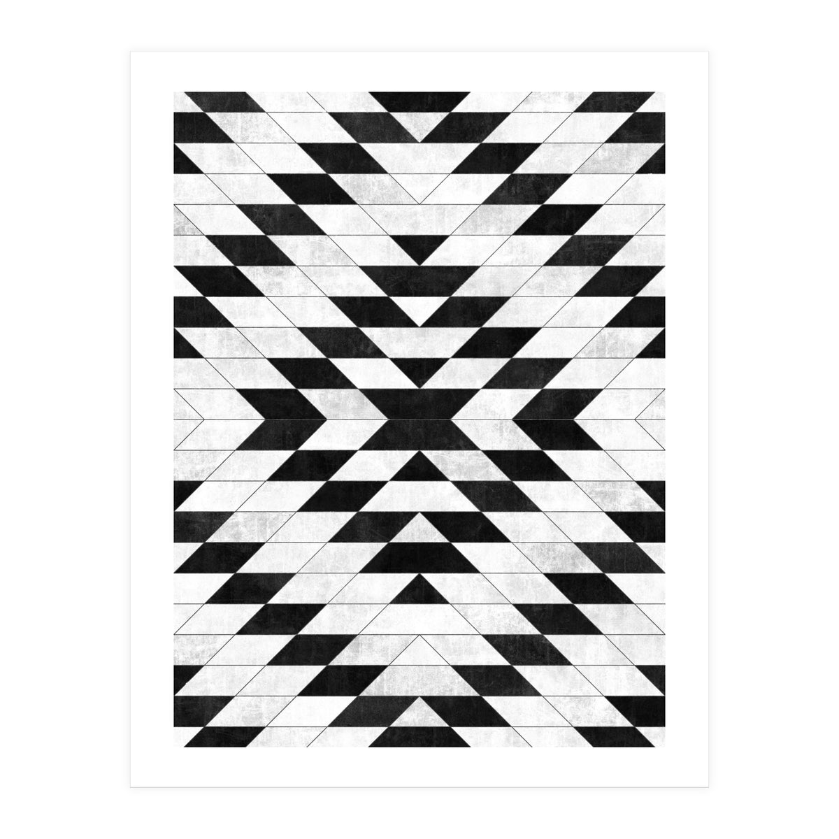 Urban Tribal Pattern No.15 - Aztec - White Concrete (Print Only)