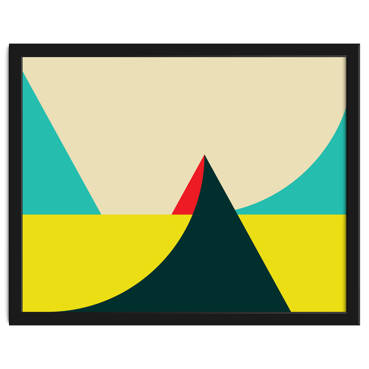 Geometric shapes No. 7 - yellow, turquoise, green & red