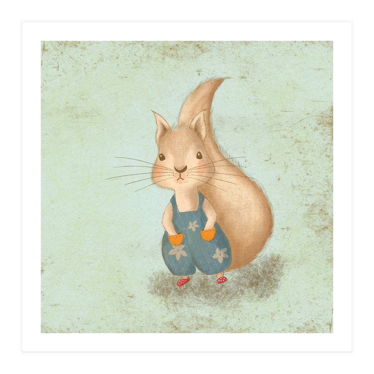 Woodland Nursery - Squirrel Illustration (Print Only)