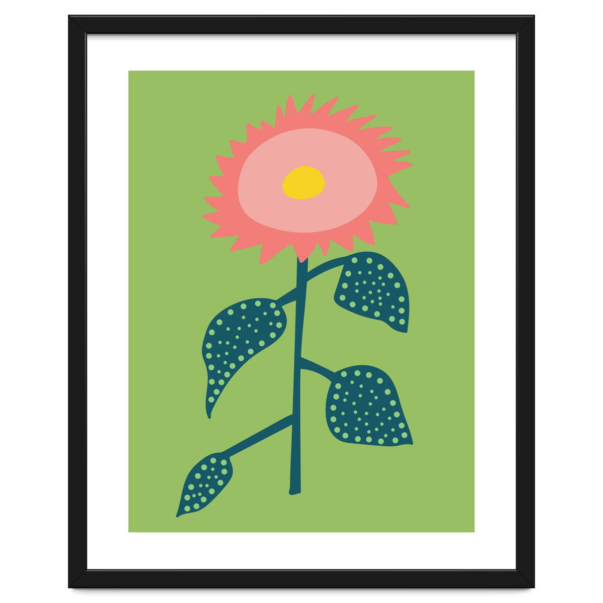 Abstract Sunflower Art