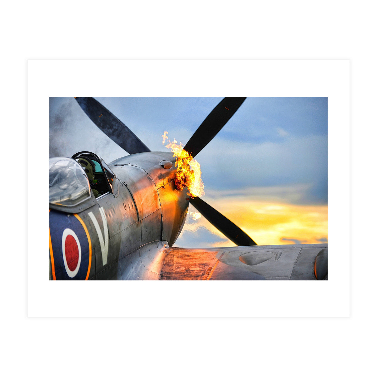 Spitfire Fighter Aircraft 'hot Starting' (Print Only)