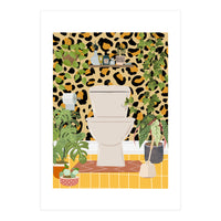 Loo in Cheetah Bathroom (Print Only)