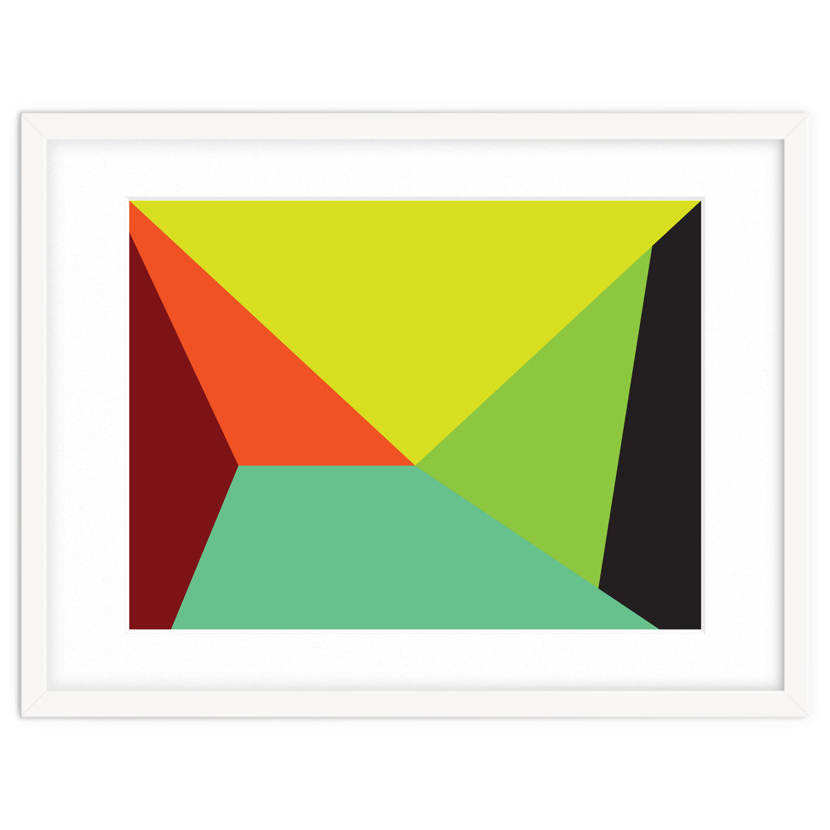Geometric Shapes No. 31 -  yellow, orange & green