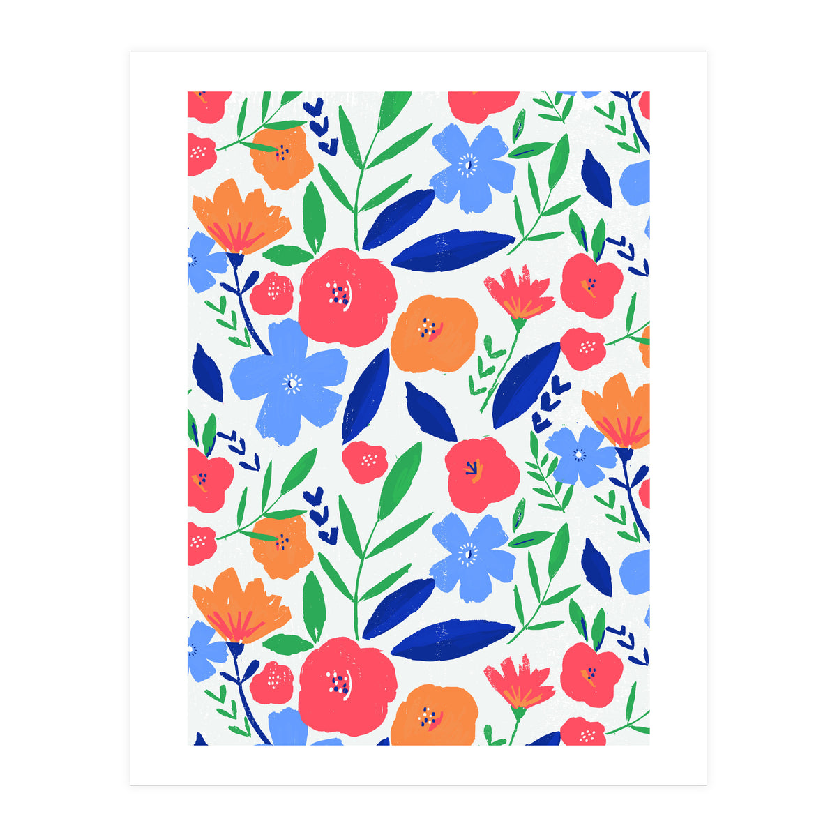 Bold Floral All Over Pattern (Print Only)