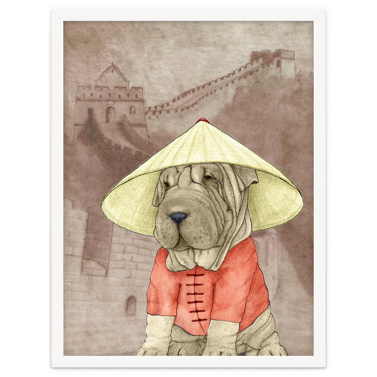 Sharpei With The Great Wall