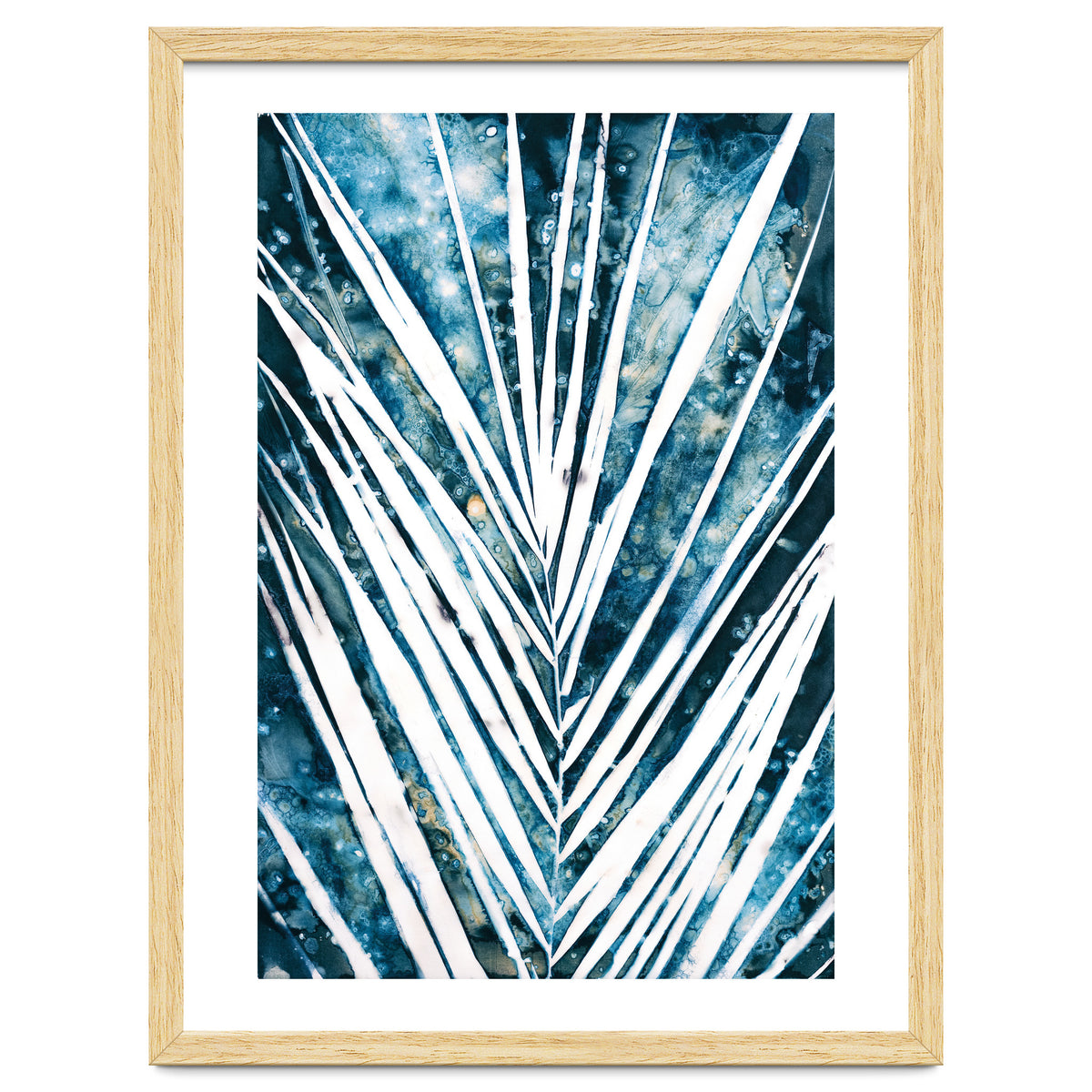 Indigo Blue Botanical Leaves No. 4