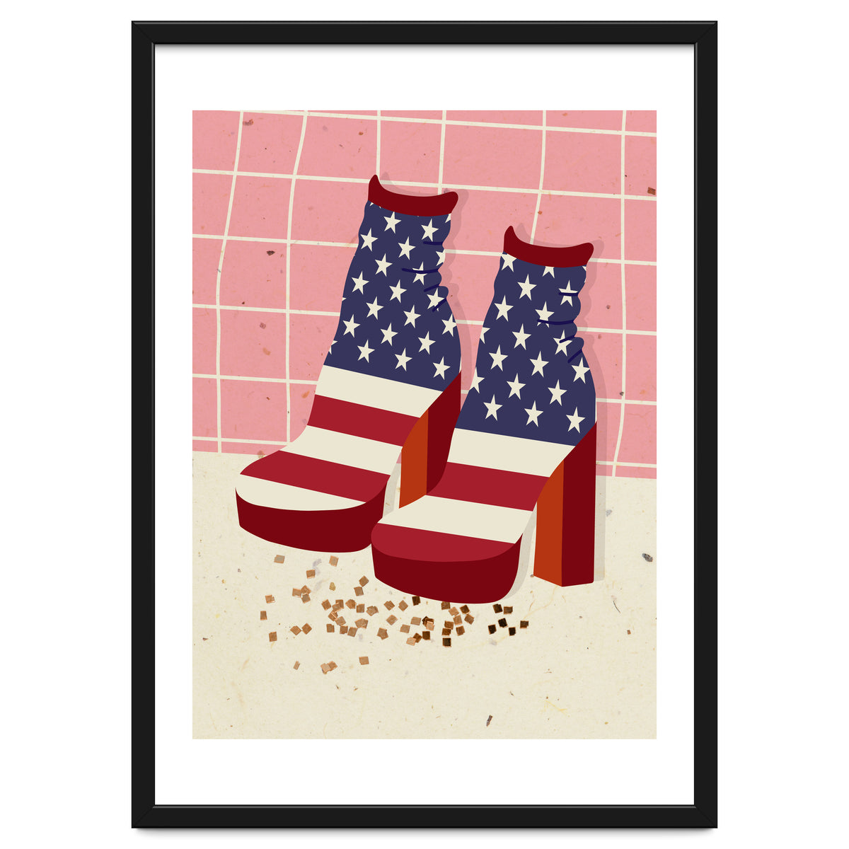 American Flag Disco Boots